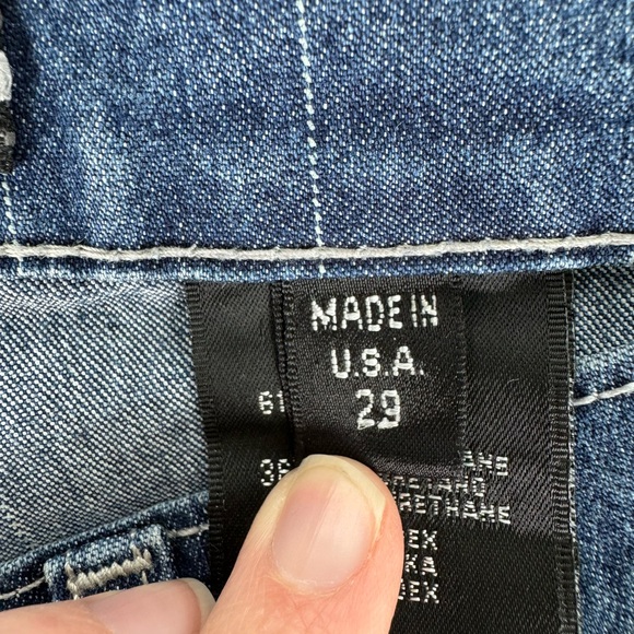 Striped Low Rise Flares Jeans - Picture 5 of 8